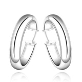 Women's Fashion Earrings Silver Plated Glossy Ear Ring – Stylish Gifts — 9