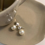 925 Sterling Silver Needle Pearl Stud Earrings Women's – Gifts for Her — 6
