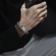 S925 Silver Wide Version Braided Bracelet Men's – Jewelry Gift Ideas — 1