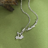 Blue Eucalyptus And Birds Necklace Women's Autumn – Jewelry Gift Ideas — 2