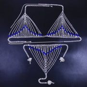 Sapphire Rhinestone Chest Chain Body Chain – Jewelry Gift Ideas — 3