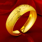 Wedding Ornament Wide Gold Plated Bracelet – Jewelry Gift Ideas — 5