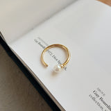Korean S925 Sterling Silver Pearl Ring – Unique Gift Ideas — 4
