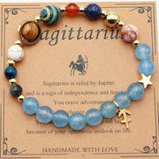 Twelve Constellations Bracelets Natural Stone Beaded – Practical Gifts — 5