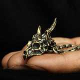 Sterling Silver Brass Demon Dragon Pendant – Jewelry Gift Ideas — 3
