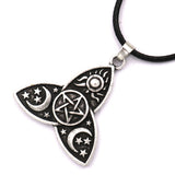 Triple Moon Goddess Alloy Pendant Necklace – Jewelry Gift Ideas — 8