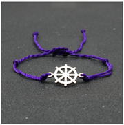 Stainless Steel Rudder Bracelet Hand Braided Rope – Jewelry Gift Ideas — 10
