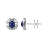 Sterling Silver Earrings Natural Lapis Lazarus – Jewelry Gift Ideas — 3