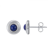 Sterling Silver Earrings Natural Lapis Lazarus – Jewelry Gift Ideas — 3