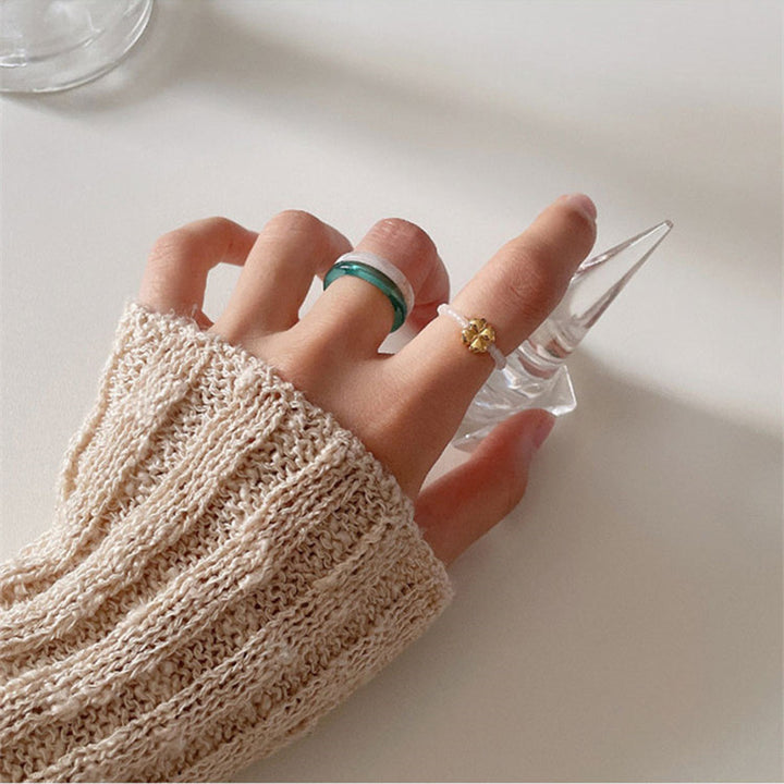 Ring Acrylic Black And White Jewelry Gift – Jewelry Gift Ideas — 1