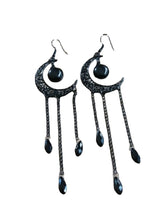Women's Tassels Long Crystal Moon Earrings – Gifts for Her — 3