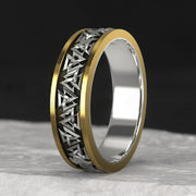 Viking Knot Silver Set Bronze Ring Male – Gifts for Him — 1