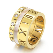 Stainless Steel Multi Ring Combination Roman Letter – Useful Gifts — 8