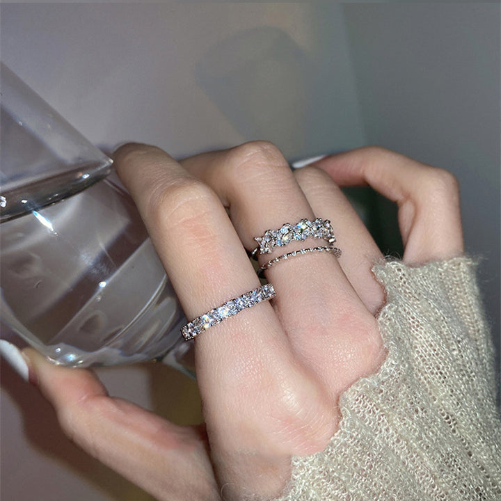 Double Layer Ring Set Women's High-grade – Gifts for Her — 1