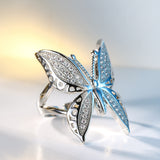 Popular Creative Women's Big Butterfly Zircon Ring – Gifts for Her — 3