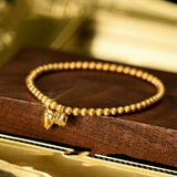 Women's Plain Chain Gold Bead Bracelet – Jewelry Gift Ideas — 2