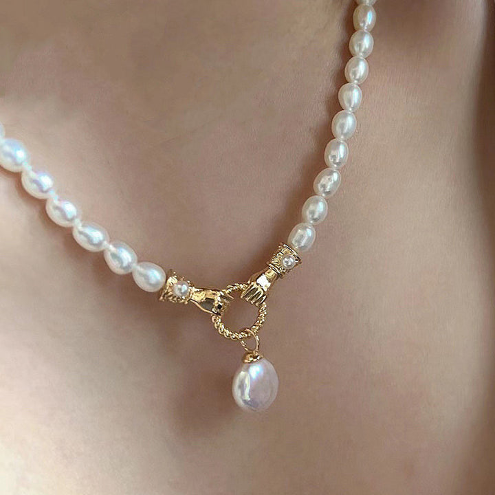 4-5mm Freshwater Beige Pearl Necklace – Jewelry Gift Ideas — 1
