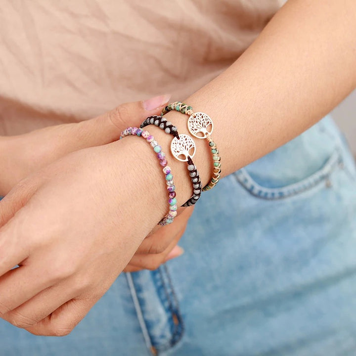 Emperor Stone Bead Handwoven Friendship Bracelet – Jewelry Gift Ideas — 1