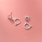 Silver Cute Cat Claw Earrings Sweet Girly Kitten – Cat Lover Gifts — 6
