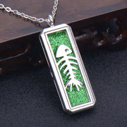 Square Essential Oil Necklace Openable Silver – Jewelry Gift Ideas — 15