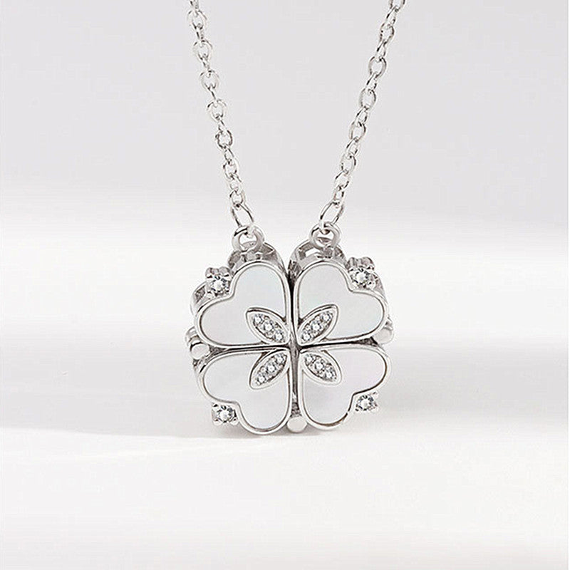 Net Red Clover Enamel Necklace Female – Jewelry Gift Ideas — 1