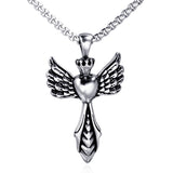 Vintage Wings Cross Titanium Alloy Necklace – Jewelry Gift Ideas — 4