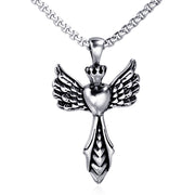 Vintage Wings Cross Titanium Alloy Necklace – Jewelry Gift Ideas — 4
