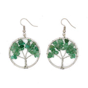 Hand Wrapped Curved Natural Gravel Colorful Earrings – Stylish Gifts — 19