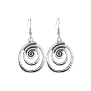 RETRO Geometric Spiral Distressed Earrings – Jewelry Gift Ideas — 4