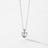 Sterling Silver Simple Heart-shaped Pendant – Jewelry Gift Ideas — 11