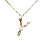 English Letter Necklace Female Colorful Crystals – Jewelry Gift Ideas — 16