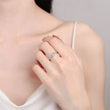 Women's 925 Sterling Silver Moissanite Ring – Gifts for Her — 9