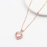 Women's Simple Personality Crystal Heart Necklace – Jewelry Gift Ideas — 4