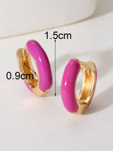 Colorful Oil Necklace Love Heart Earrings Women – Jewelry Gift Ideas — 6