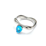 Inlaid Drop-shaped Zircon Irregular Titanium – Special Occasion Gifts — 12