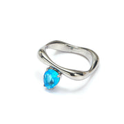 Inlaid Drop-shaped Zircon Irregular Titanium – Special Occasion Gifts — 12