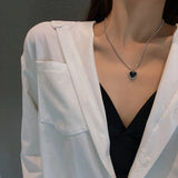 Black Love Pendant Necklace Female Ins – Jewelry Gift Ideas — 3