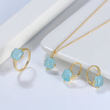 S925 Sterling Silver Aquamarine Earrings – Holiday Gift Ideas — 3