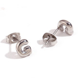 Titanium Steel Earrings 18K Gold Mini Alphabet Letter – Gifts for Her — 20