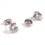 Titanium Steel Earrings 18K Gold Mini Alphabet Letter – Gifts for Her — 20
