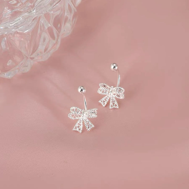 Hollow Bow Hook Unique Temperament Ear Studs – Practical Gifts — 1
