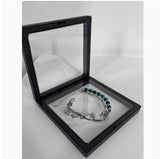 Double Blue Tigereye Titanium Steel Bracelet – Jewelry Gift Ideas — 4