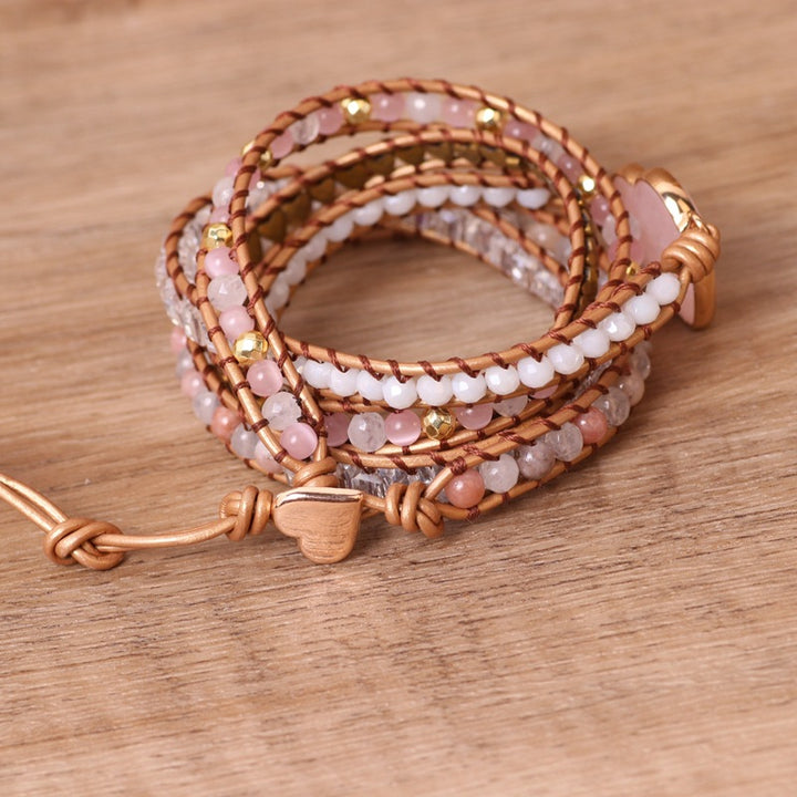 Love Pink Crystal Chip Braided Bracelets Creative – Jewelry Gift Ideas — 2
