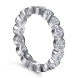 S925 Women's Sterling Silver Zircon Round Ring – Gifts for Her — 3