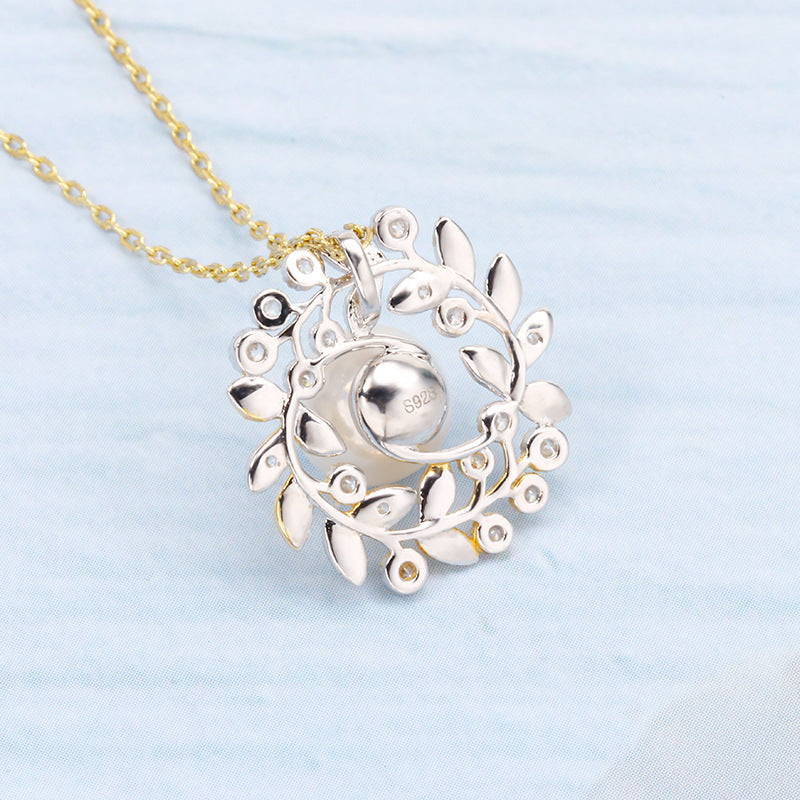 Silver Plated Pearl Zircon Necklace – Jewelry Gift Ideas — 1