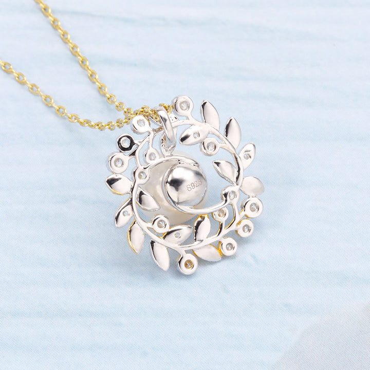 Silver Plated Pearl Zircon Necklace – Jewelry Gift Ideas — 1