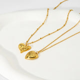 Irregular Peach Heart Pendant Necklace 18K Gold – Jewelry Gift Ideas — 6