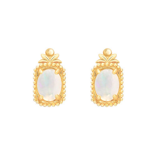 14K Silver Plated African Opal Earrings – Meaningful Gifts — 2