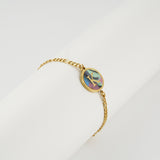Stainless Steel Round Letter Bracelet – Jewelry Gift Ideas — 16