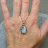 Simian Moonstone Necklace Wire Cutout Moon – Jewelry Gift Ideas — 5